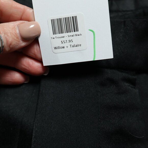 Beige Botany Ankle Tie Trousers Women S Black Classic Career Slouchy Work NWT - Picture 11 of 13